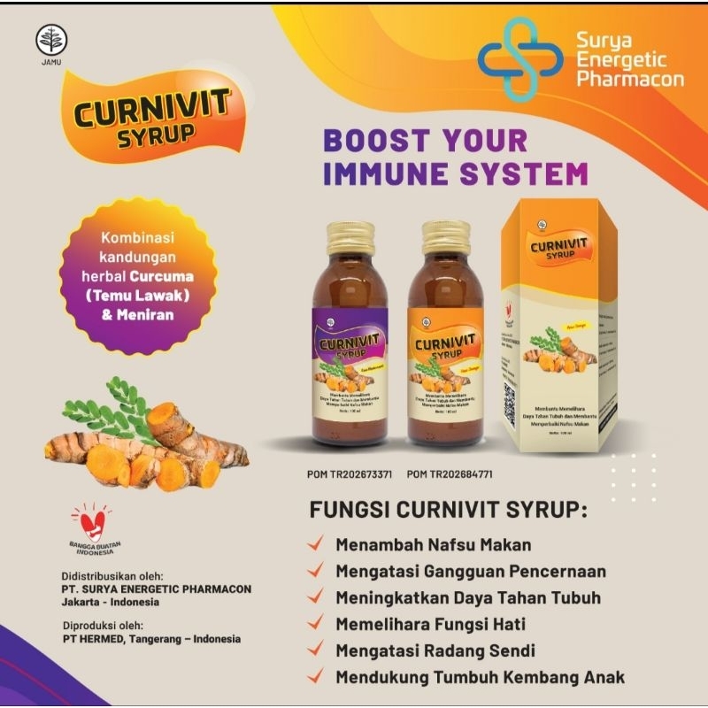 

CURNIVIT SYRUP RASA JERUK 100ML / NAFSU MAKAN ANAK & DEWASA