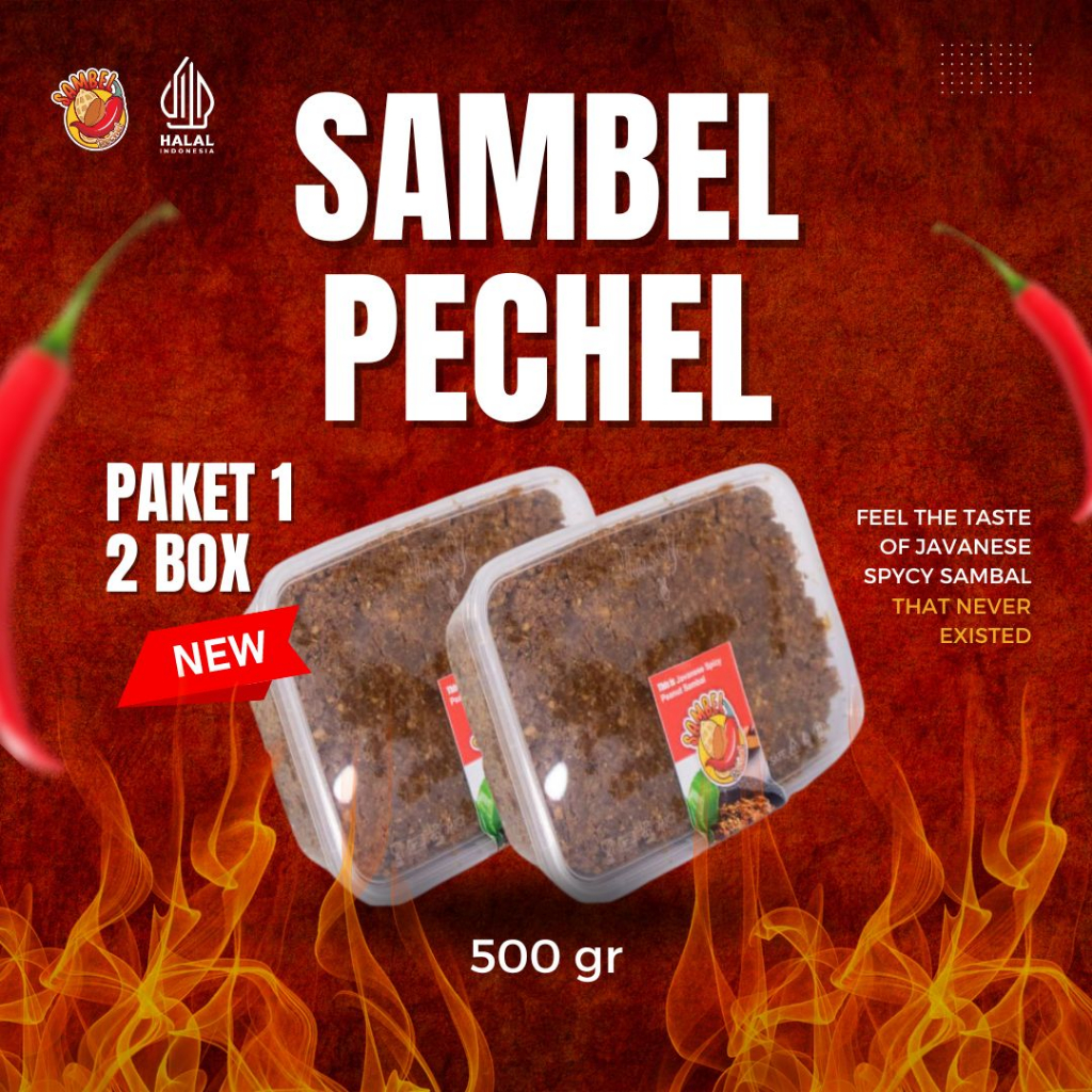 

Sambel Pecel Khas Jawa / Bumbu Sambel Pecel - Paket 2 Box - 500gr