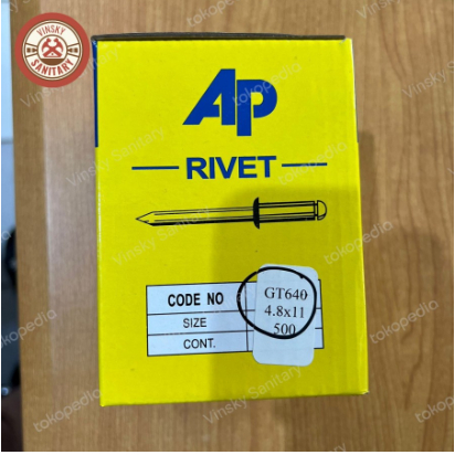 (Harga Per 1 ktk) Paku Rivet AP 640 4,8MM X 11MM