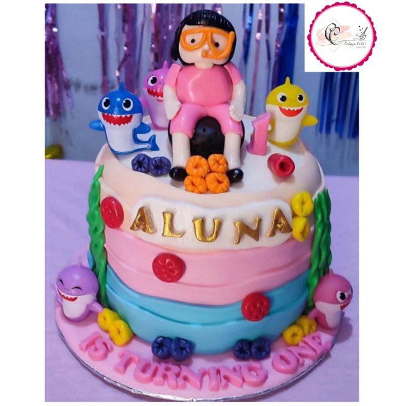 

Baby Shark Cake / Pinkfong Cake / Kue Ulang Tahun Baby Shark