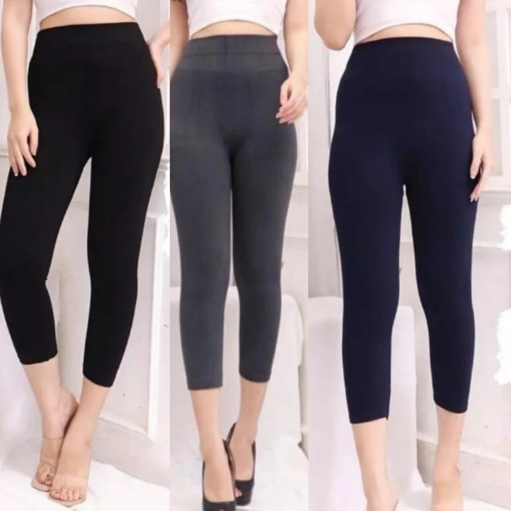 Celana Legging Panjang Polos Spandek Rayon Premium Wanita M-XL up to 85kg