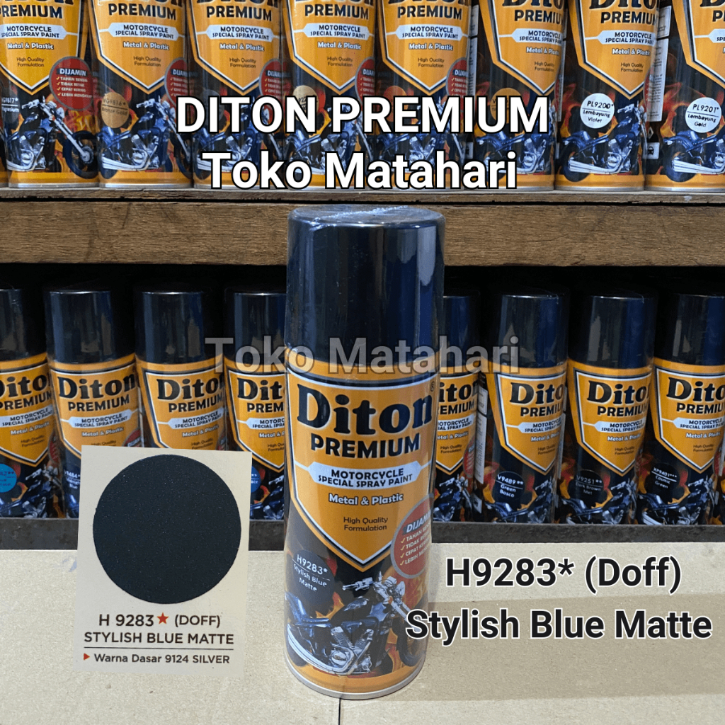 Diton Premium H 9283 Stylish Blue Matte Biru Doff Cat Semprot pylox pilox