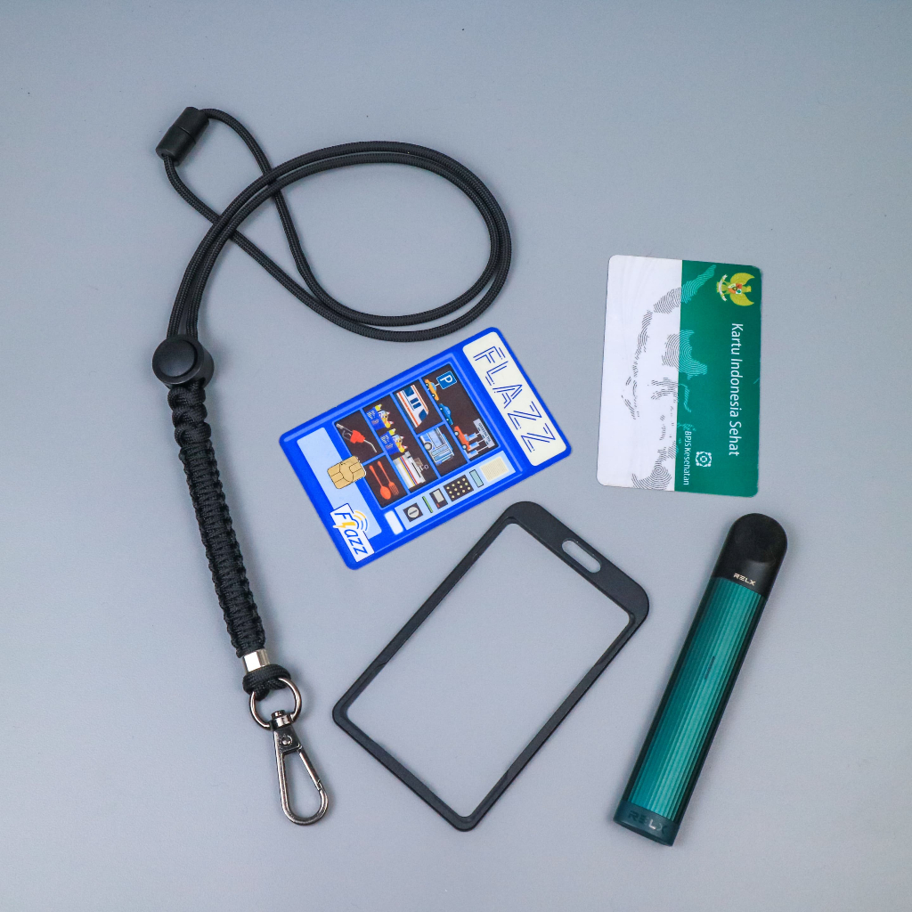 

Lanyard Id Card Holder Alumunium Tali Paracord Tactical Snaphook Besi Premium