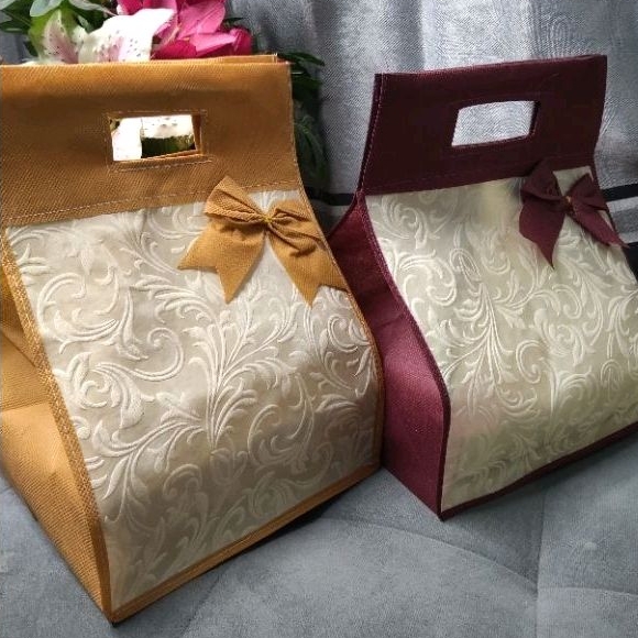 tas hajatan bambu embos premium tebal uk 22/uk20