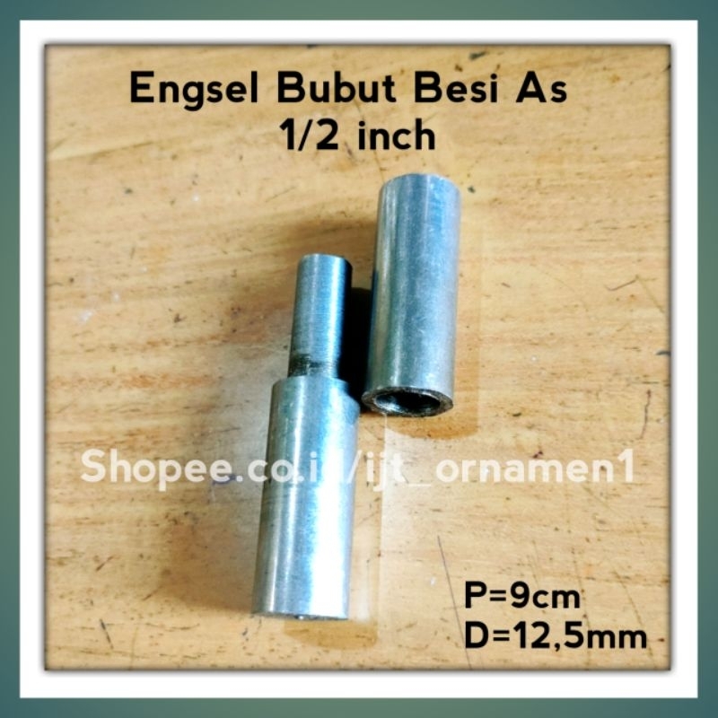 Engsel Bubut Besi As 1/2 inch