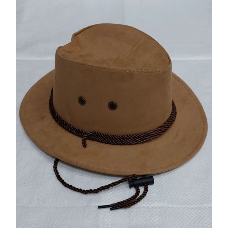 TOPI KOBOY LAKEN TALI BESAR T27 | Topi Koboy American Laken dewasa