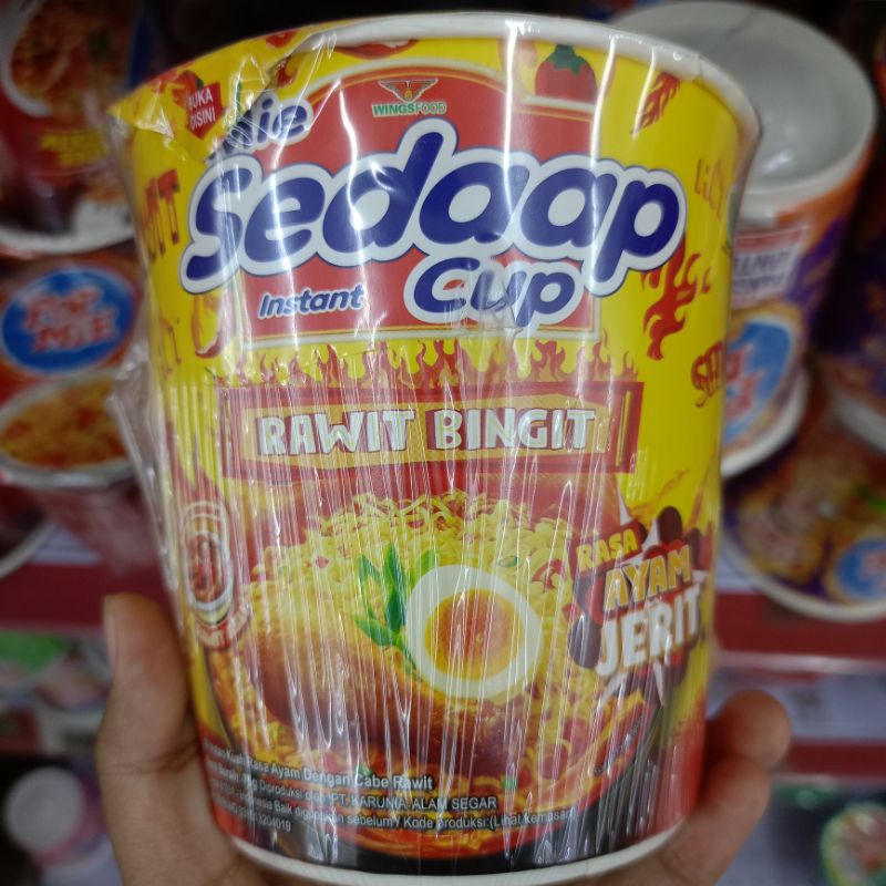 

Mie Sedaap Cup Kuah Rawit Bingit Rasa Ayam Jerit | Mie Sedap Cup Pedas