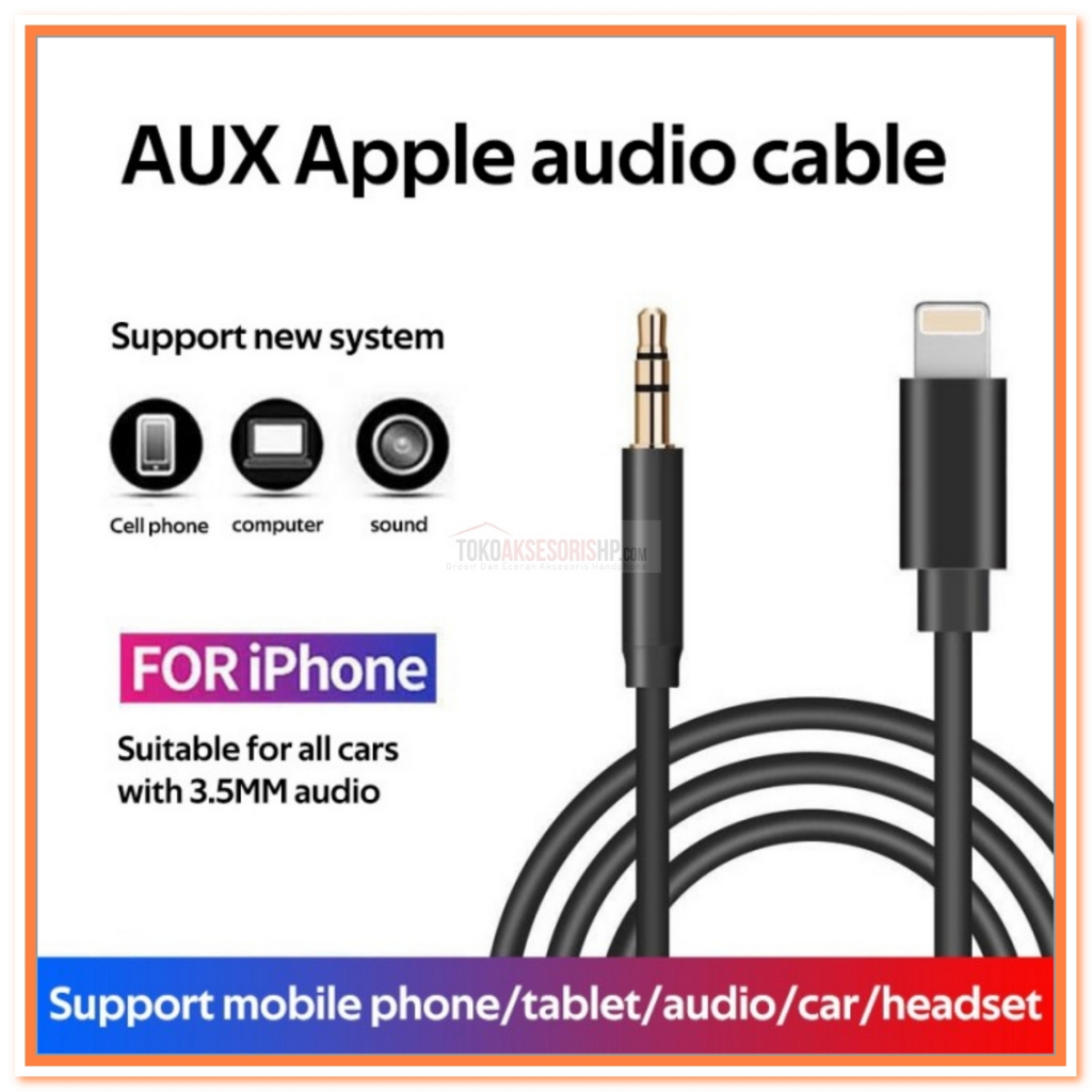 Kabel iPhone Lightning To Aux Audio Converter High Quality Kabel Aux