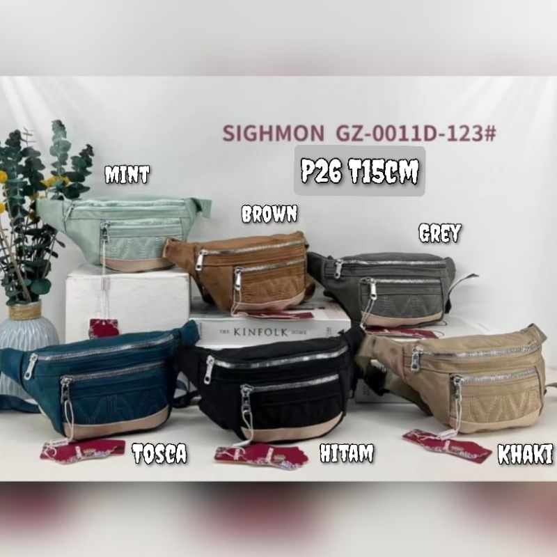 WAISTBAG/SELEMPANG ORI SIGHMON KANVAS 3Sleting