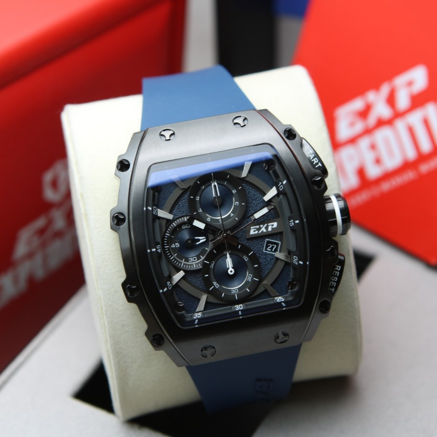 JAM TANGAN PRIA EXPEDITION E6846 / E 6846 BLACK BLUE. ORIGINAL