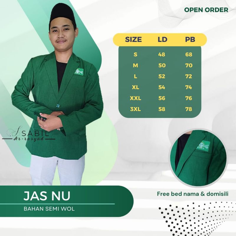 JAS NU ALMAMATER BORDIR LOGO NU