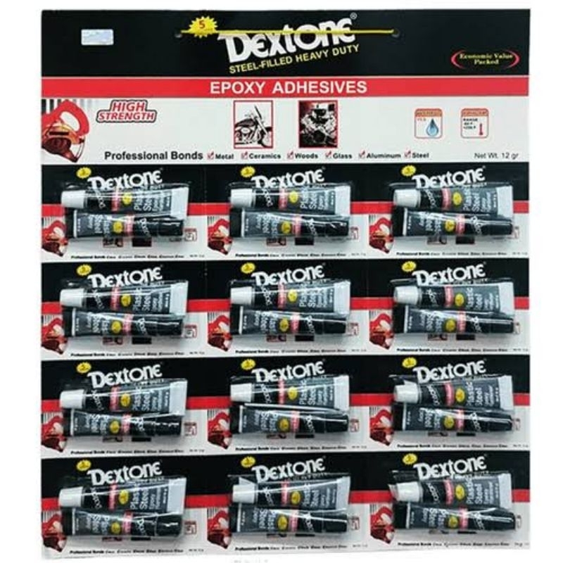 

LEM BESI DEXTONE 5 MENIT EPOKSI 12gr / Lem Besi 5 menit Kering 12 gram ORIGINAL