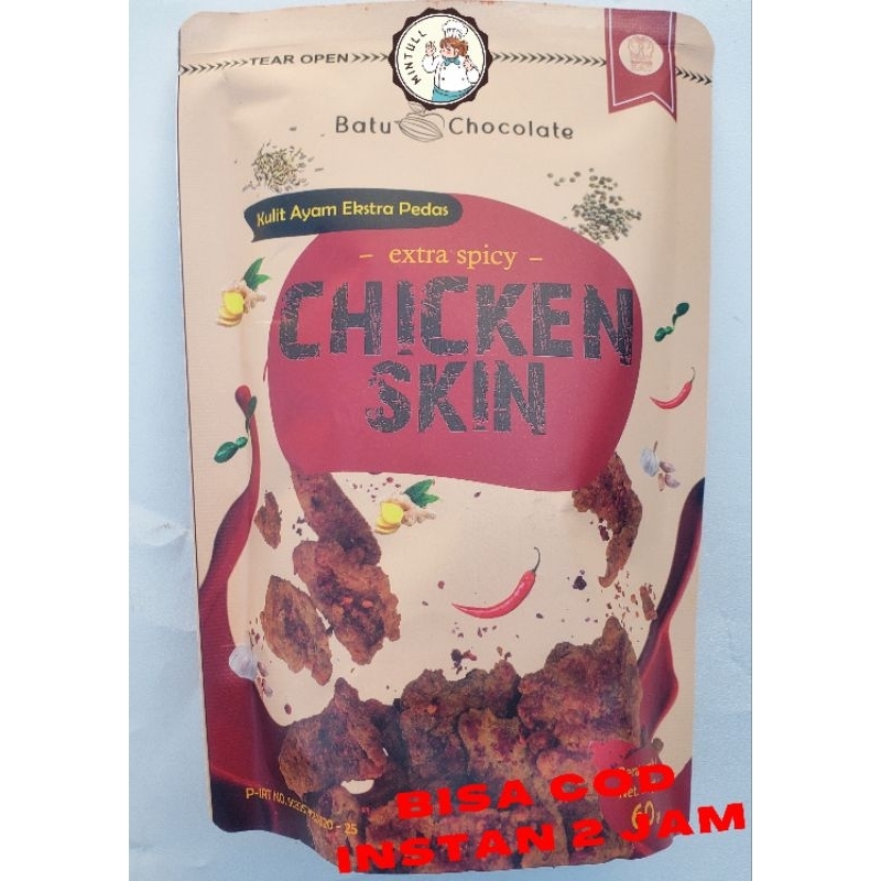 

CAMILAN KULIT AYAM EXTRA PEDAS CHICKEN SKIN SPICY SNACK OLEH-OLEH BATU MALANG ENAK MURAH 60 GRAM