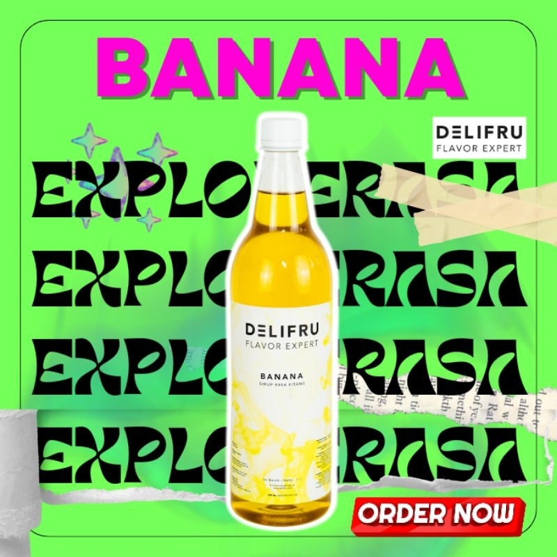 

Delifru syrup rasa banana isi 1liter