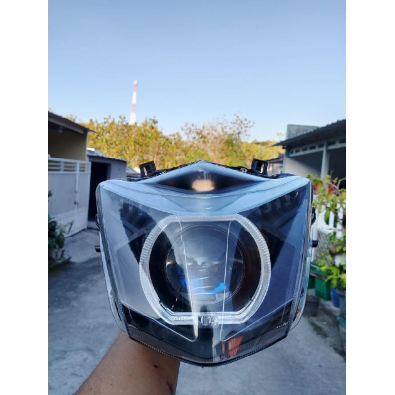 lampu beat 2017/2018 set biled projector 2,5inch AES TURBO SE reflektor lampu depan beat 2017 2018 s