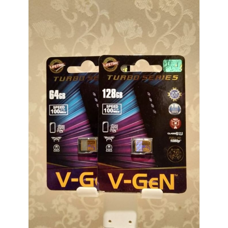 V-GeN MicroSD 128GB 256GB Class 10 TURBO SERIES 100MBps ORIGINAL