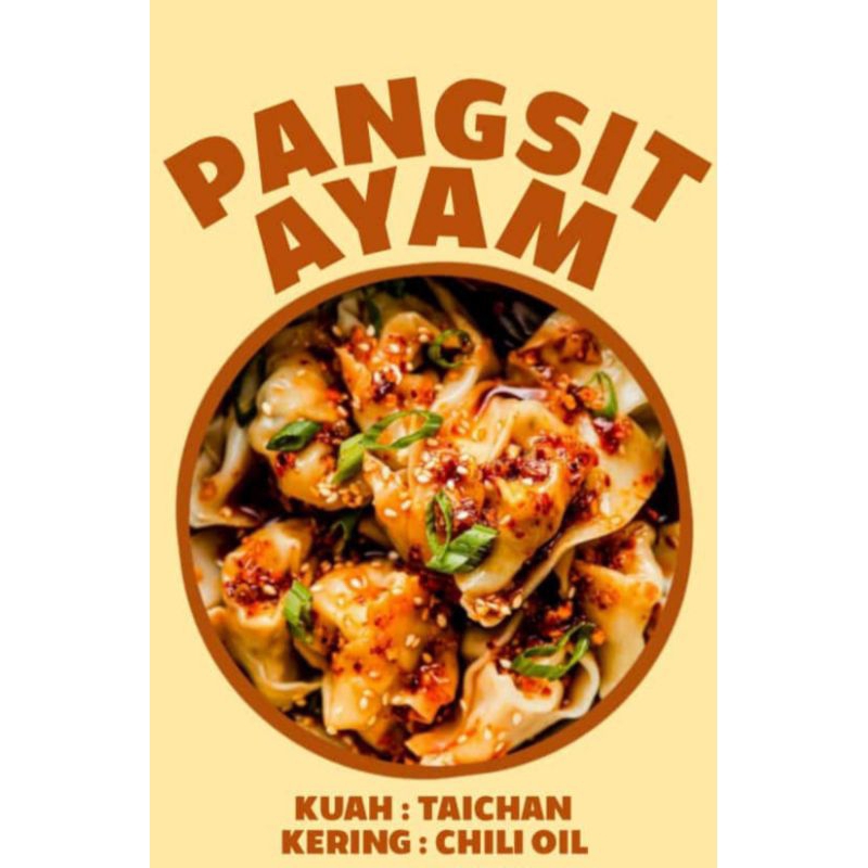 

Pangsit Ayam Kuah Taichan /Kering Chili Oil