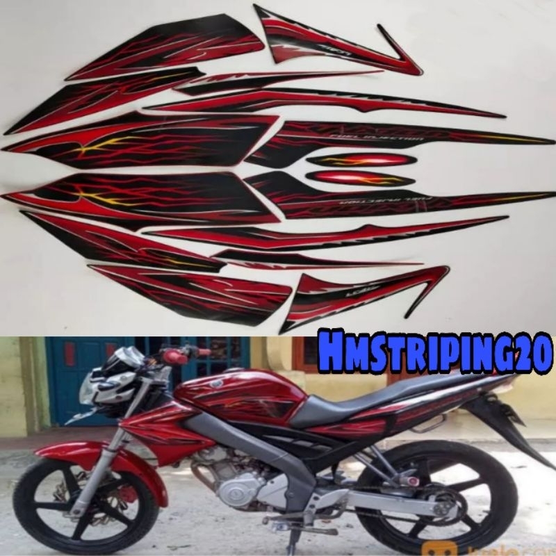 STRIPING STIKER YAMAHA VIXION 2010 MERAH VIXION OLD