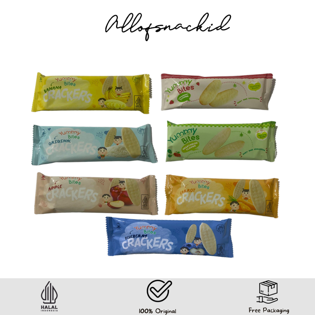 Yummy Bites - Rice Crackers Eceran - 5gr - Snack Bayi 6+ Bulan - Snack Sehat Bayi - Cemilan Sehat An