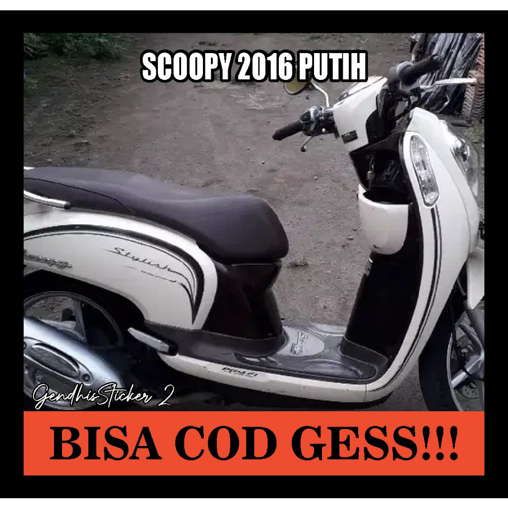 striping honda scoopy 2016 putih