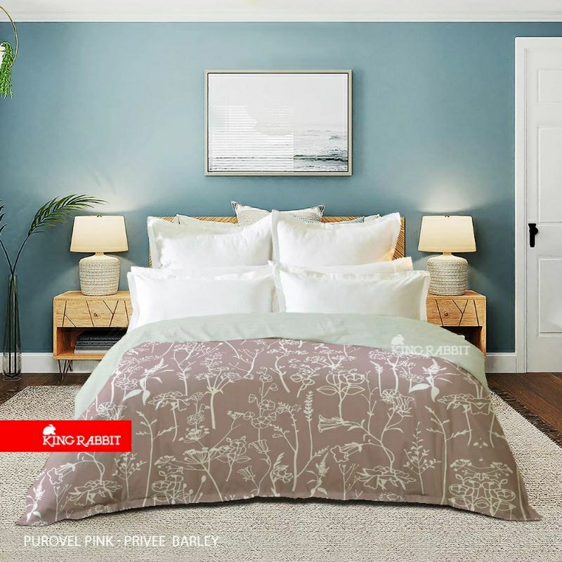 King Rabbit Reserve Bed Cover Single Motif Purovel Pink