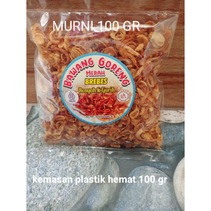 

BAWANG GORENG MURNI TANPA CAMPURAN tepung 100 gr
