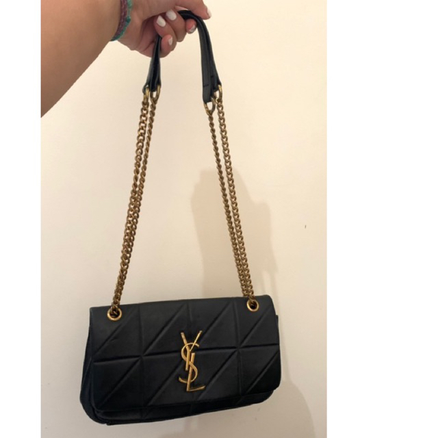 Ysl Shoulder Chain Bag Leather ( preloved )