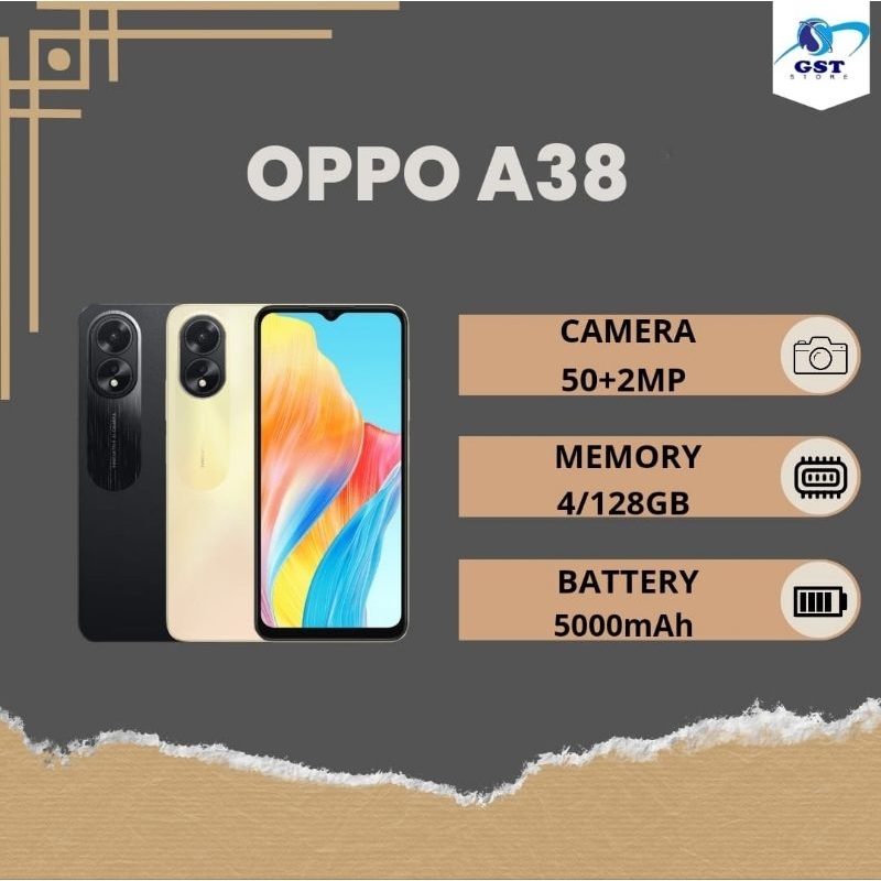 HP OPPO TERBARU A38 BERGARANSI RESMI BISA COD