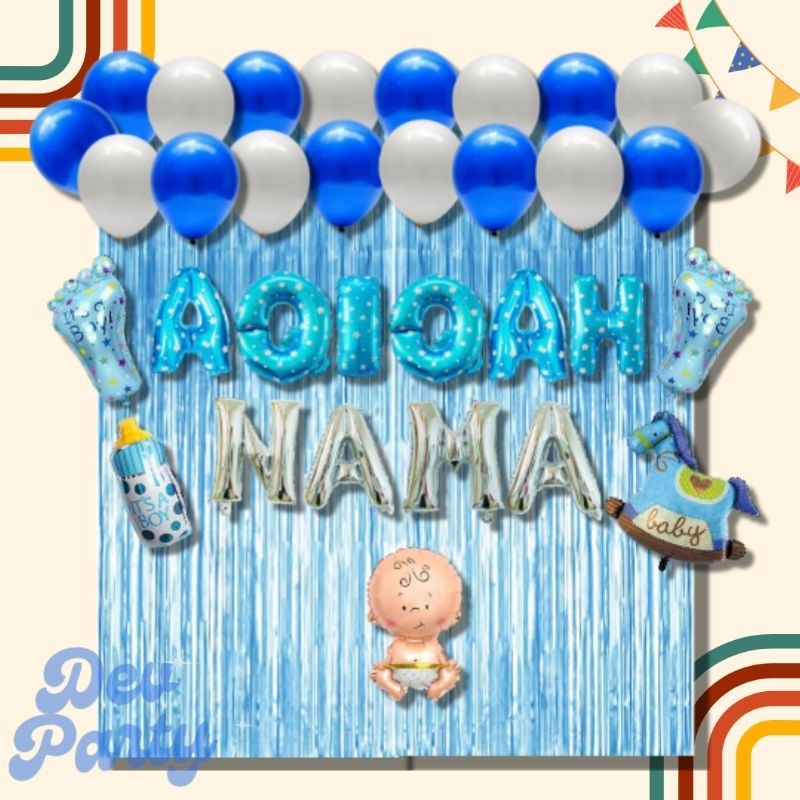 Set Paket Dekorasi Balon Tasyakuran Aqiqah Murah Simple