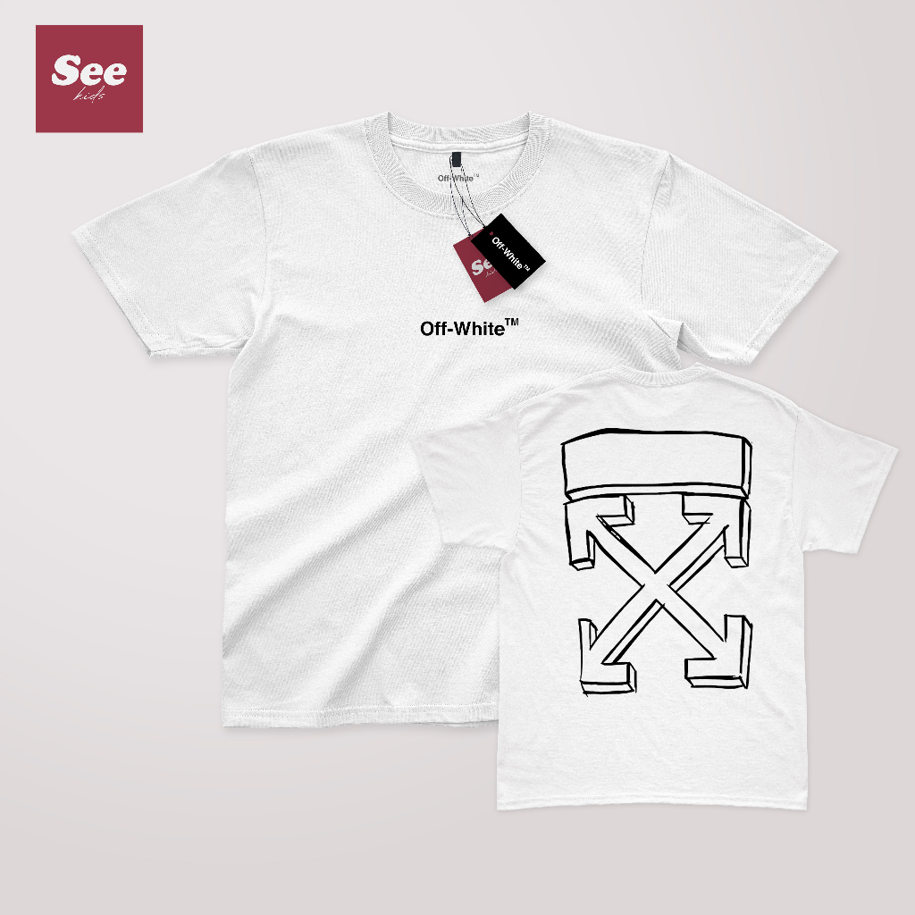 Kaos Anak OFF-WHITE Outline Series Usia 2-10th Baju Distro Anak Premium