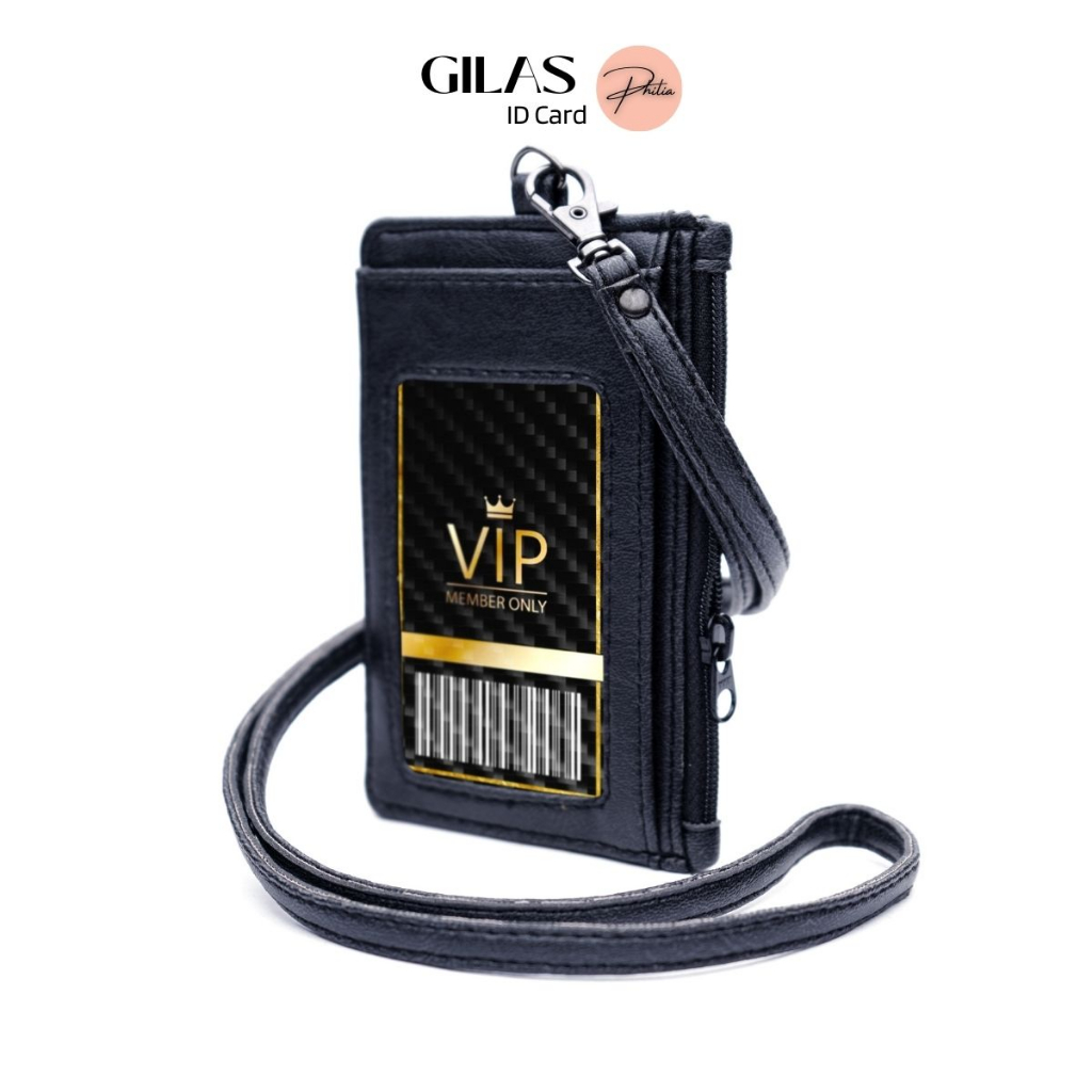 

ID CARD DAN LANYARD NAME TAG HOLDER CUSTOM NAME TAG ID CARD KULIT RESLETING MELUWE HITAM