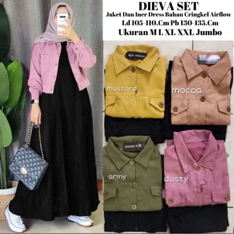 Dres set outer/gamis/ gamis set/ gamis kekinian