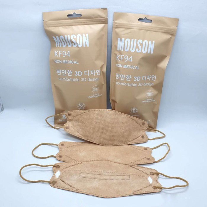 MASKER KF94 WARNA GOLD 4PLY TERBARU KF 94 KOREA KF94 MOUSON MURAH ORIGINAL GROSIR ISI 10