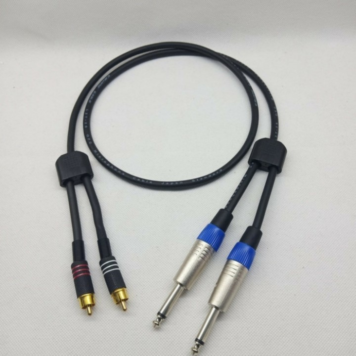 Kabel Audio Canare - 2 Jack RCA Male To 2 Akai 6.5mm Male - 3 Meter
