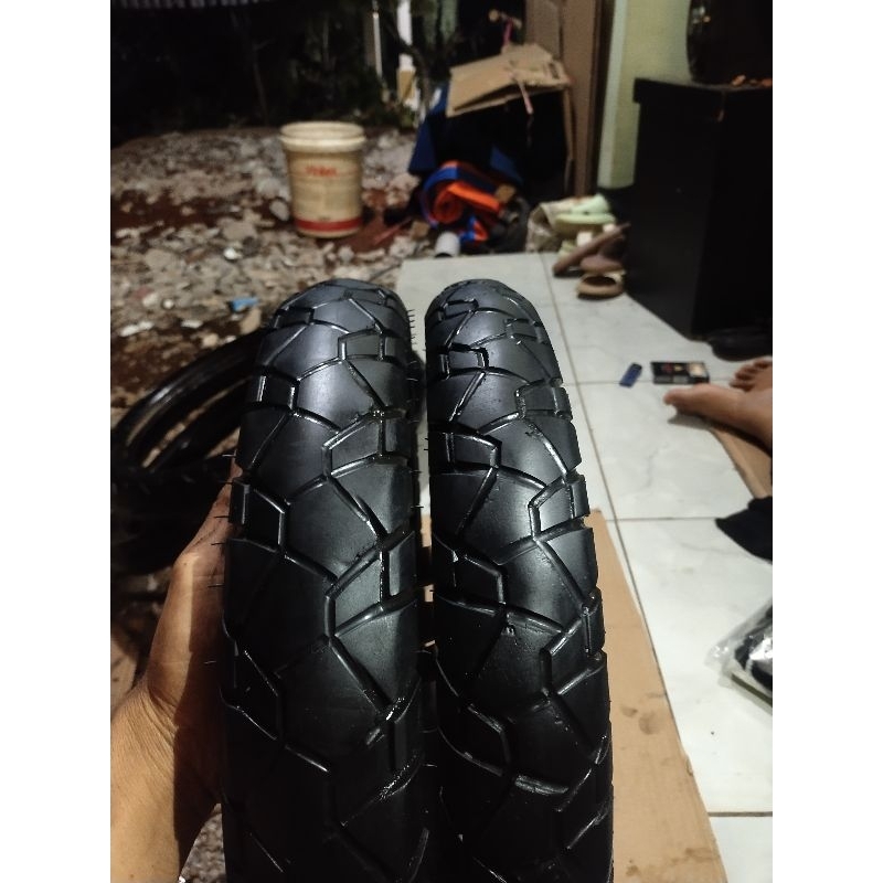 SEPASANG BAN MIO SEMI TRAIL TUBLES UK 70/90 80/90 RING 14