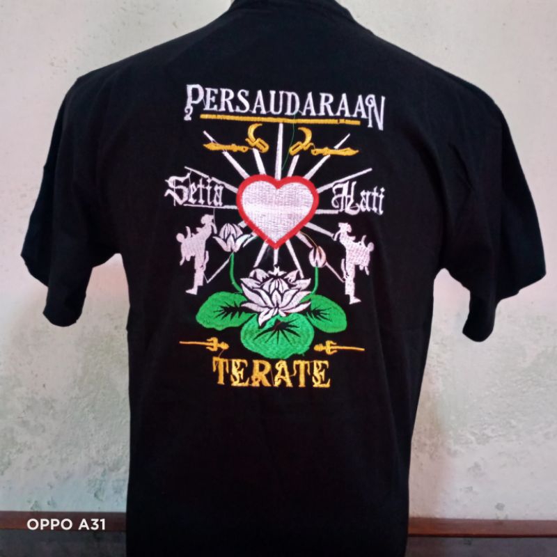 Kaos PSHT - Kaos PSHT Bordir Simpel - Kaos PSHT Hitam Bordir Terbaru Katun
