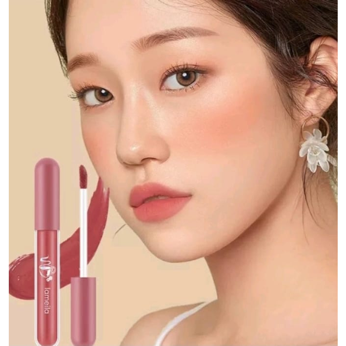 Lameila lipstik nude 1041/lip cream merah