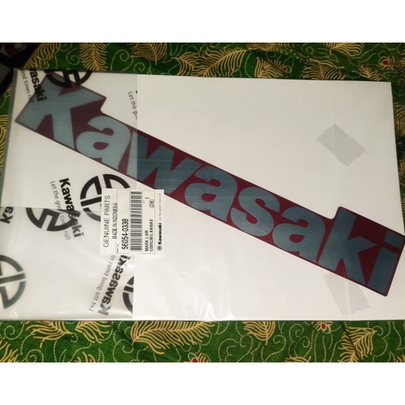 STIKER STICKER FAIRING BAWAH MERAH MAROON NINJA RR OLD ZX KRR ORIGINAL KGP