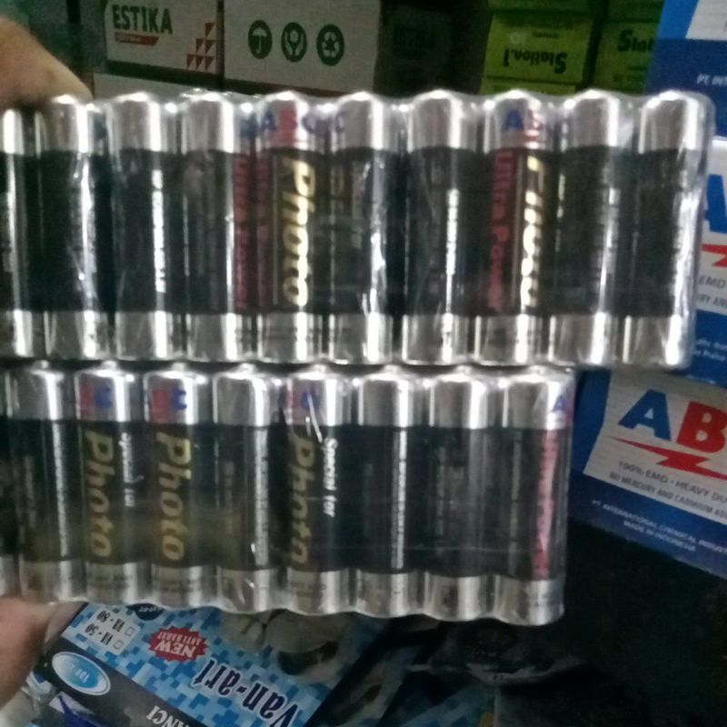 baterai ABC ukuran a 2hitam