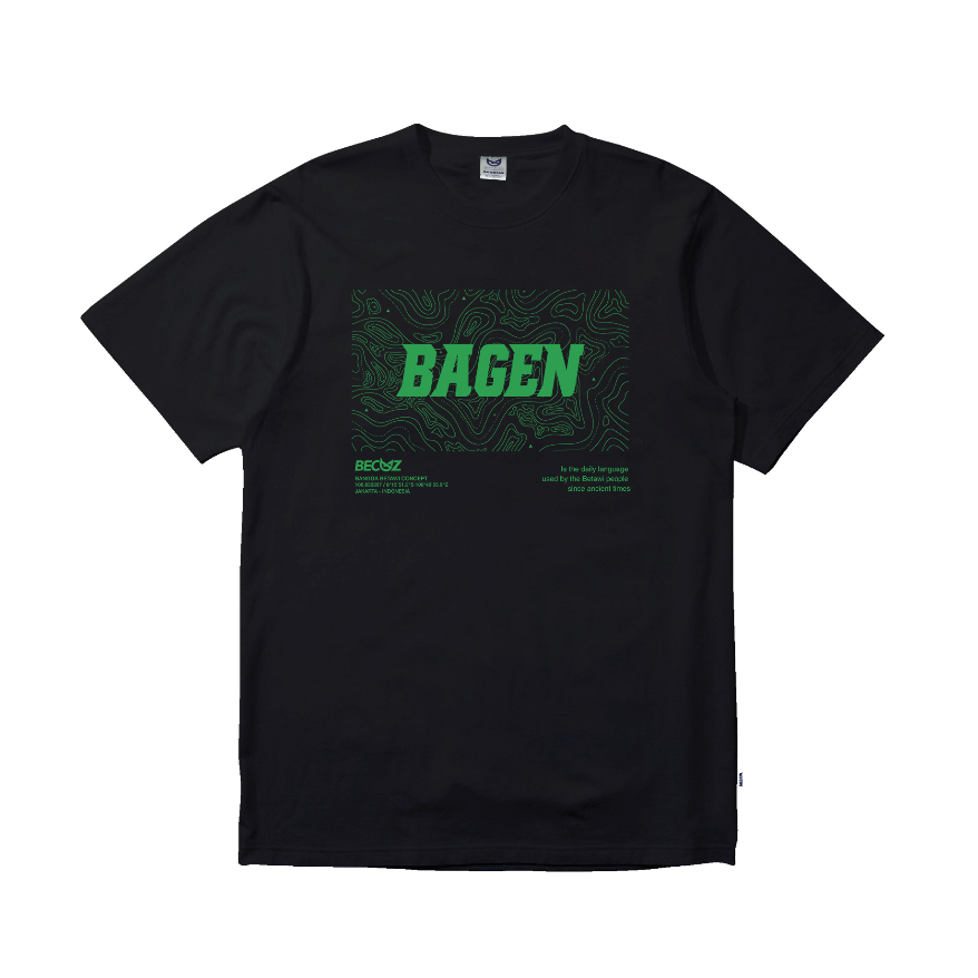 BECUZ Apparel Tshirt Bagen Linear - Hitam