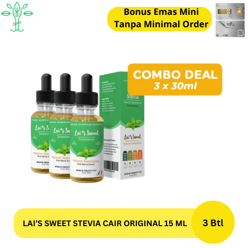 

Lai's Sweet Stevia Cair Original Paket Hemat 30ml 3 Botol