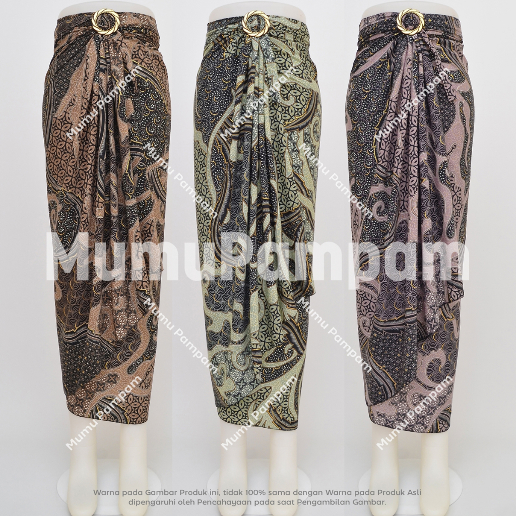 Rok Batik Modern Kain Lilit Bawahan Kebaya Wisuda Rok Plisket Span Wiru Jumbo Premium Pakaian Tradis