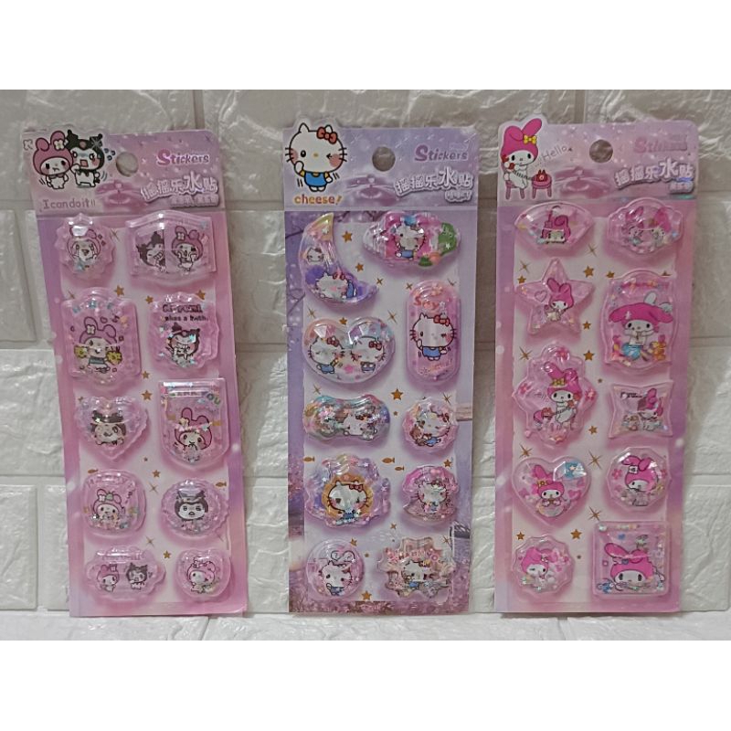 

Sticker Air Sanrio, Anime dan Monster, Sticker Holo Mixue, Sticker bening