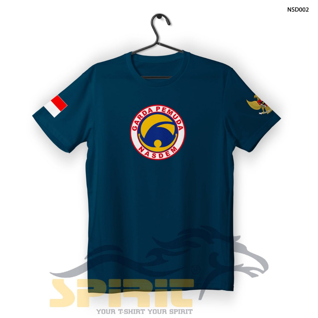 Kaos Partai Nasdem Garda Pemuda Indonesia Lengan Pendek Baju Partai Nasdem premium katun sablon DTF