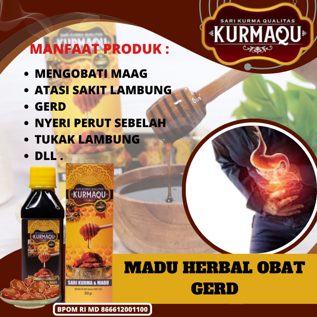 

KURMAQU - Madu Asli & Sari Kurma Herbal Alami Untuk Penyakit Gerd