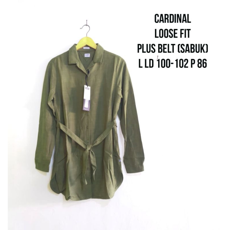 Kemeja Tunik Wanita Remaja Dewasa Cardinal Girl Loose Fit