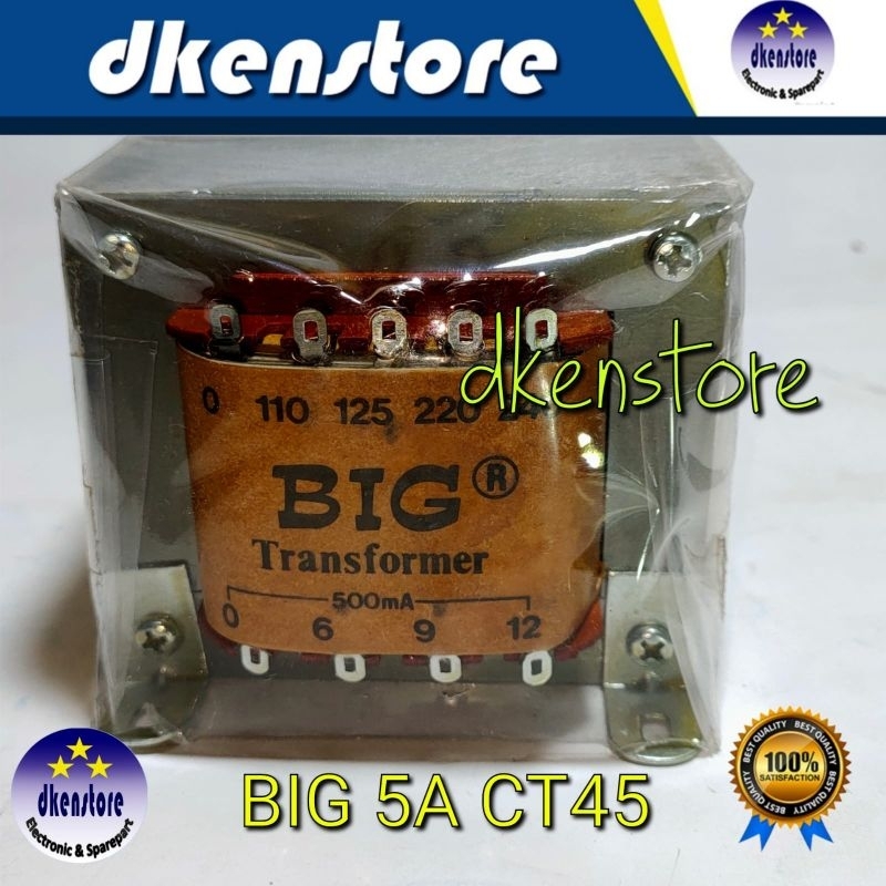 Trafo BIG 5A CT45 volt 5 amper ct 45v