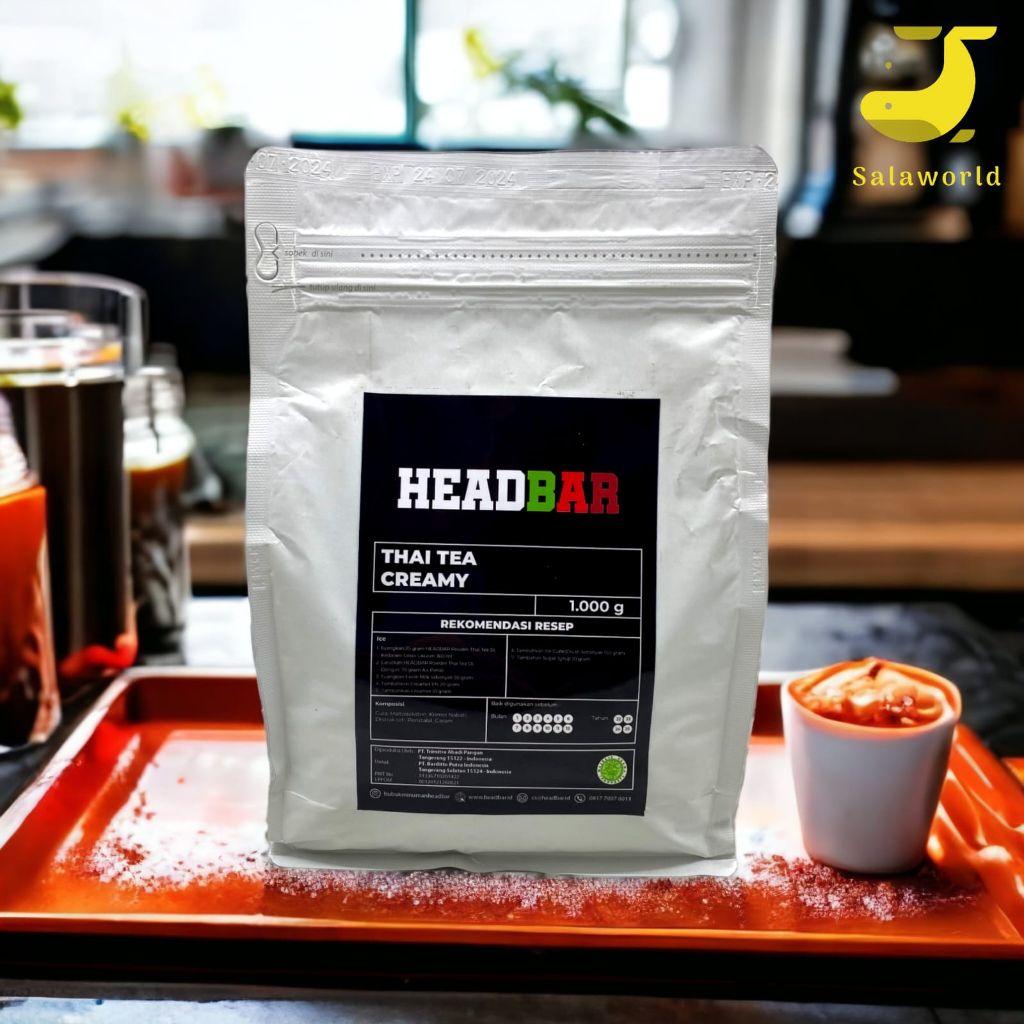 

HEADBAR Powder Thai Tea Creamy 1000 g | Bubuk Minuman Rasa Thai Tea 1000 g