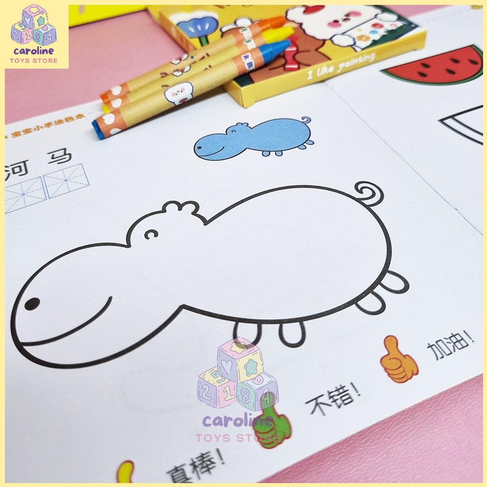 

Buku Mewarnai Anak 2-5 Tahun Isi 3 Buku Free Crayon