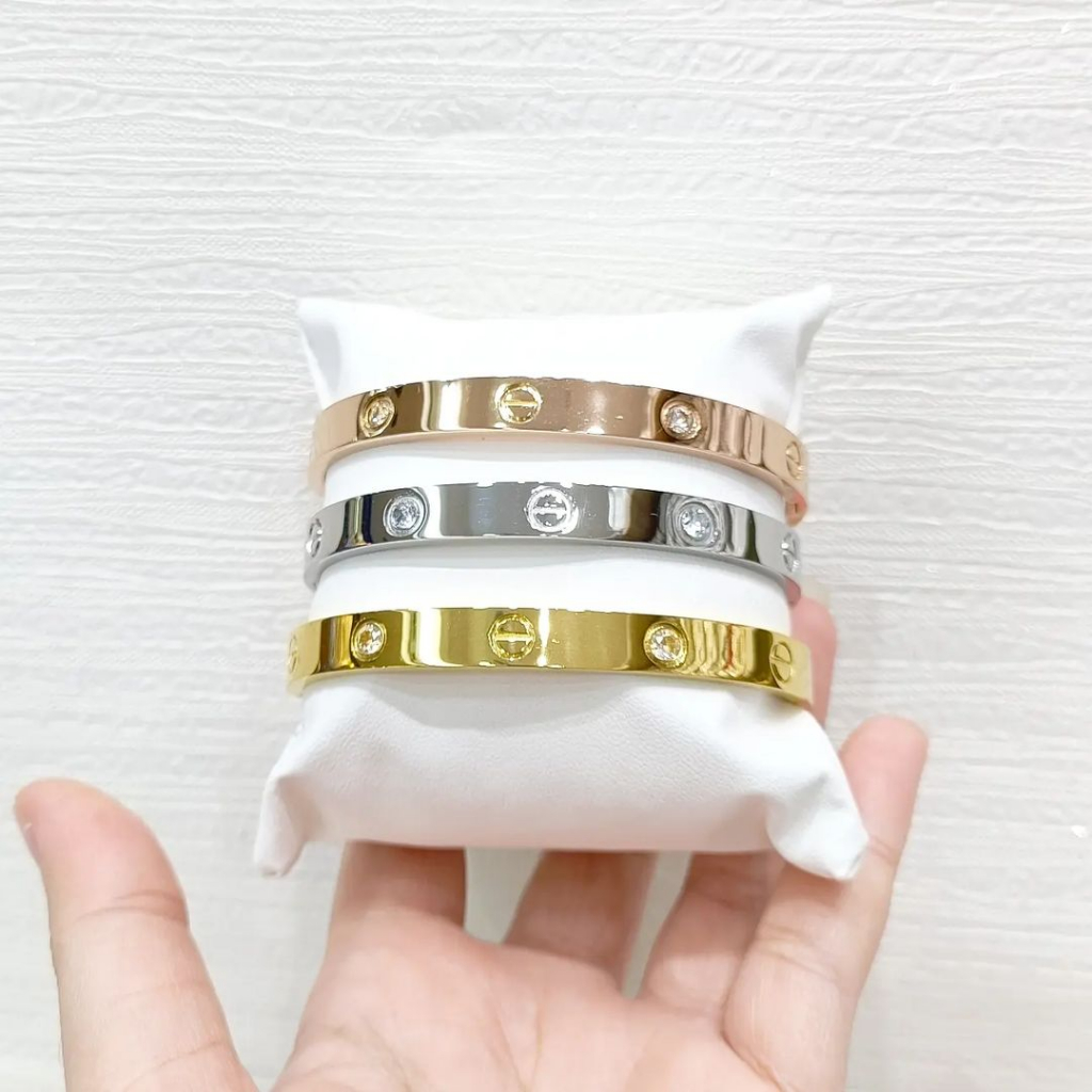 Gelang Bangle Nagita 19cm Anti Karat Titanium Asli Fashion Wanita Korea Mewah